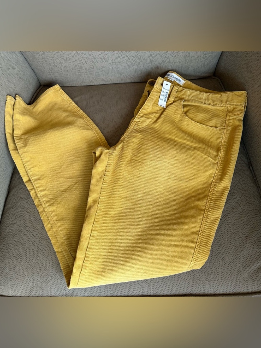Madewell slim cords, mustard, size 28, NWT